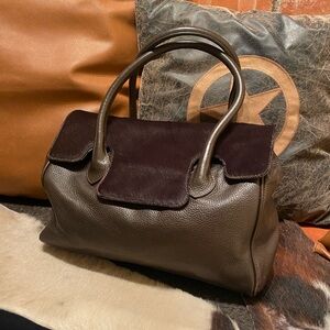 DonCaster Satchel Brown Leather
Bag w/Calf